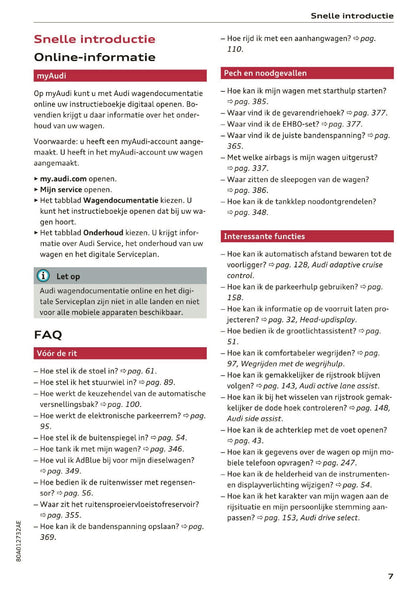2018 Audi Q5 / SQ5 Owner's Manual | Dutch