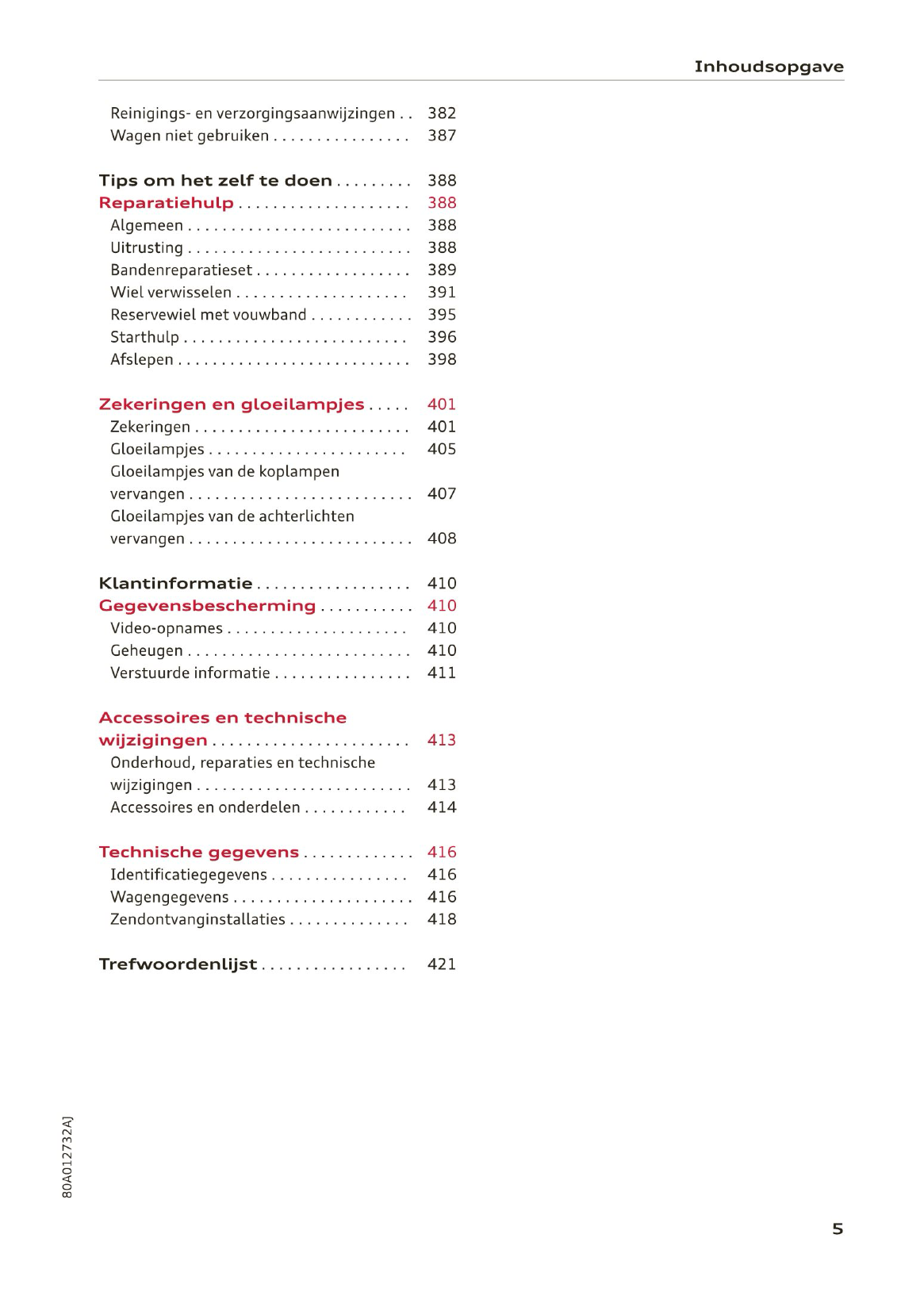 2019-2020 Audi Q5/S Q5 Bedienungsanleitung | Niederländisch