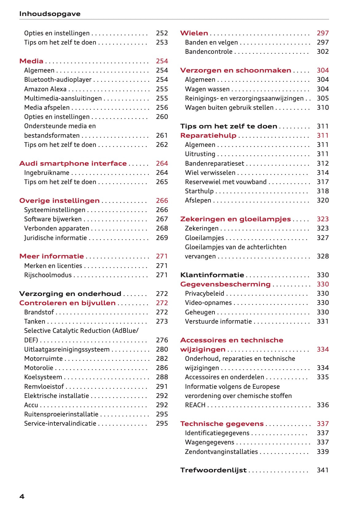 2020-2021 Audi Q5 Owner's Manual | Dutch