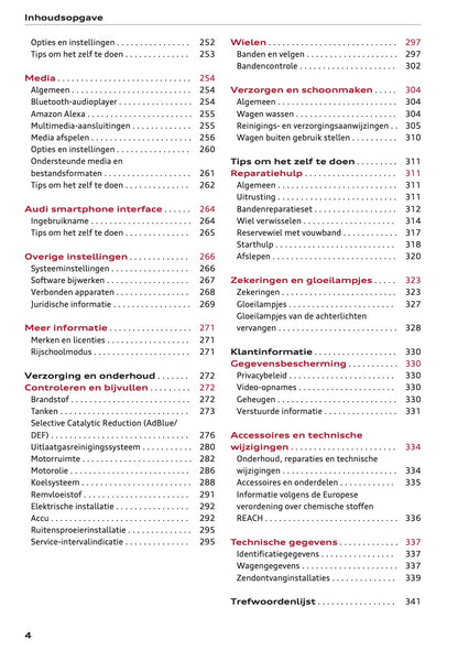 2020-2021 Audi Q5 Owner's Manual | Dutch