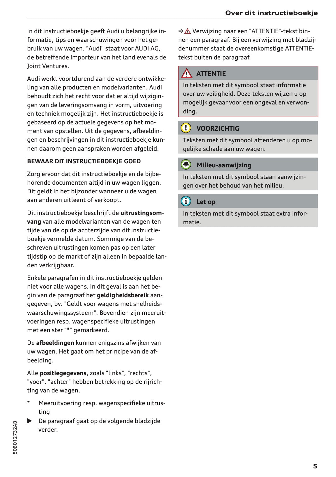 2020-2021 Audi Q5 Owner's Manual | Dutch