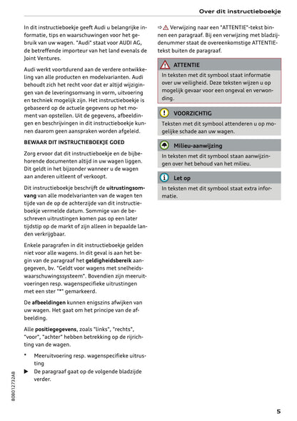 2020-2021 Audi Q5 Owner's Manual | Dutch