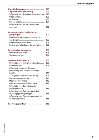 2025 Audi Q6 e-tron Owner's Manual | Dutch