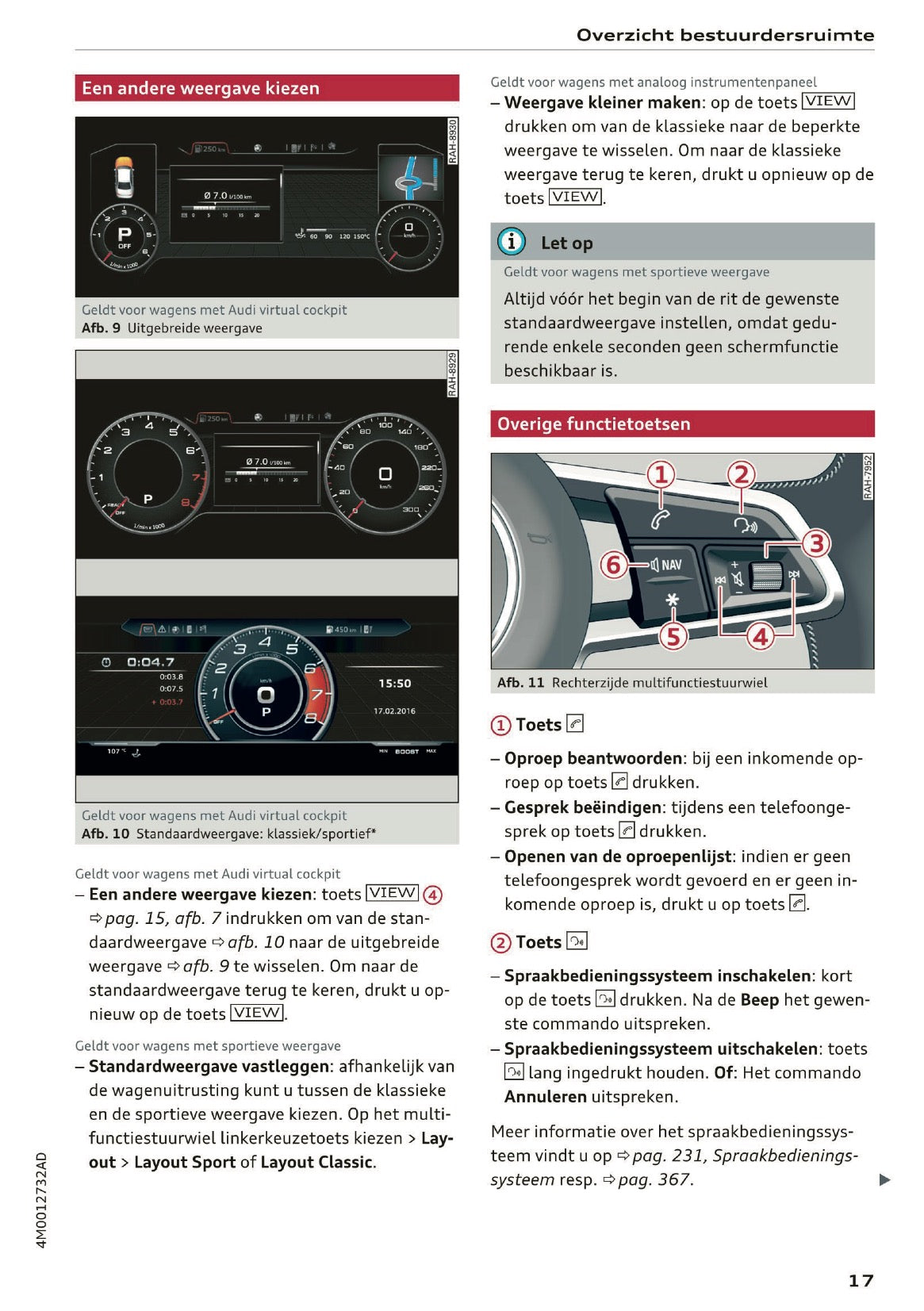 2017 Audi Q7 Owner's Manual | Dutch