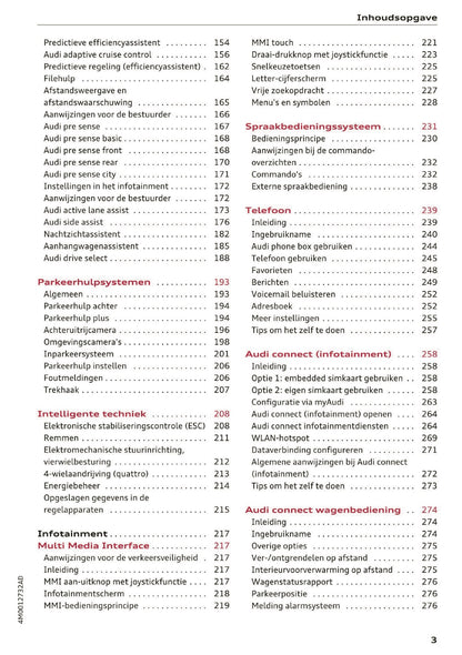 2017 Audi Q7 Owner's Manual | Dutch