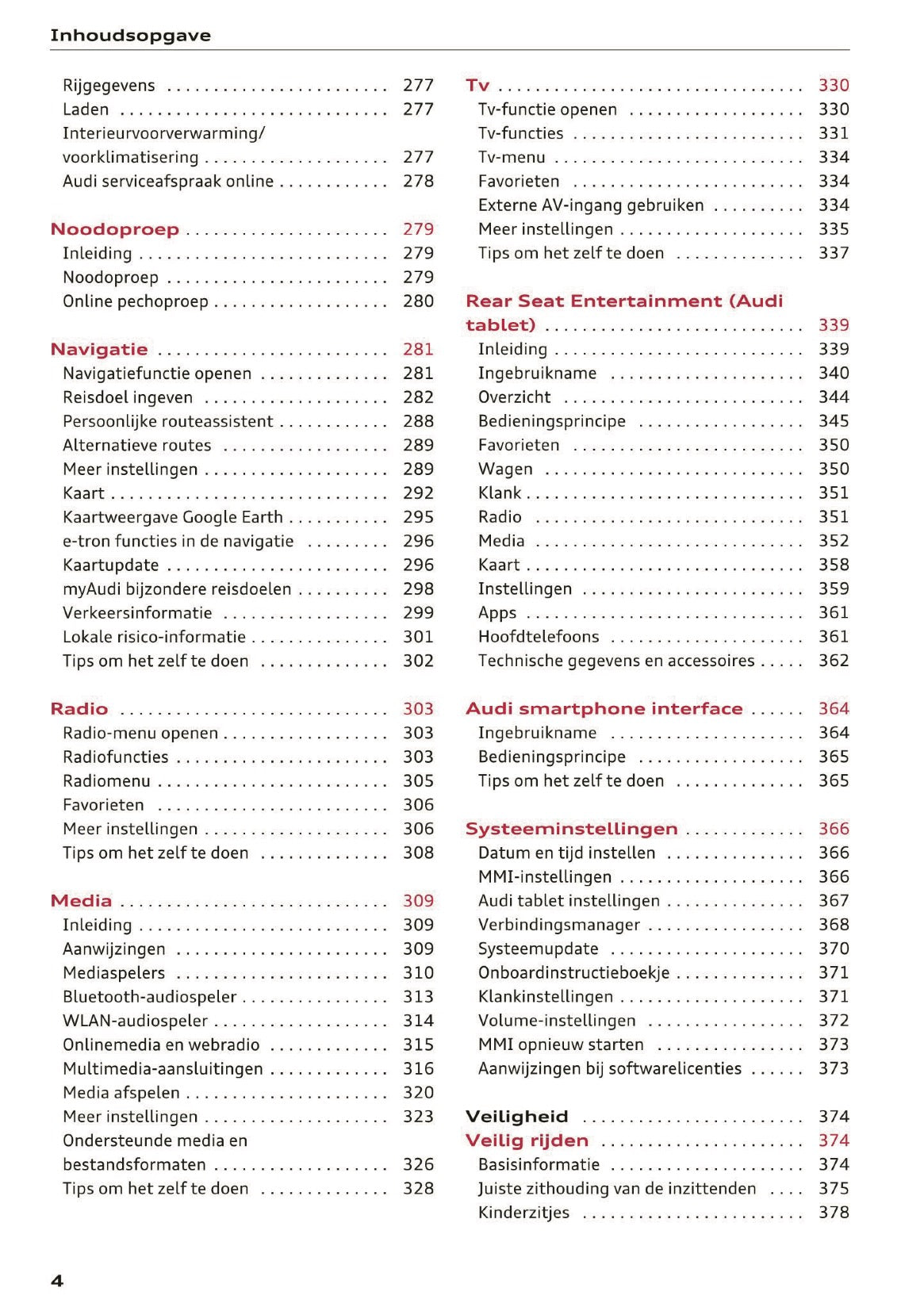 2017 Audi Q7 Owner's Manual | Dutch