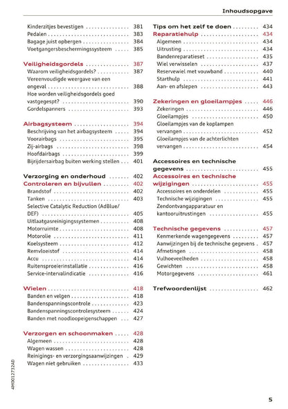 2017 Audi Q7 Owner's Manual | Dutch