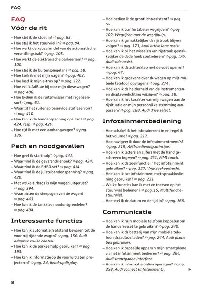 2017 Audi Q7 Owner's Manual | Dutch