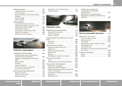 2008 Audi R8 Owner's Manual | English