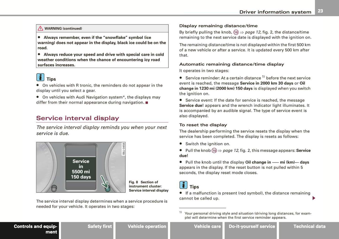 2009 Audi R8 Owner's Manual | English