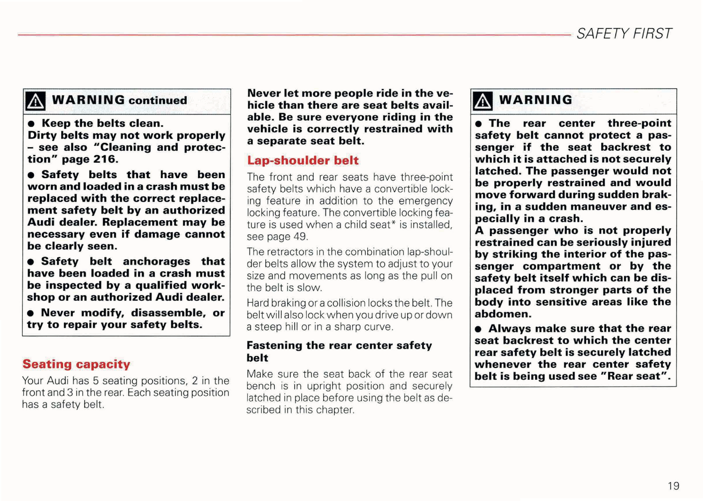 2003 Audi RS 6 Owner's Manual | English