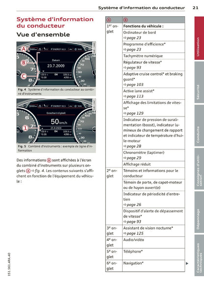 2014 Audi RS 6 Avant Owner's Manual | French
