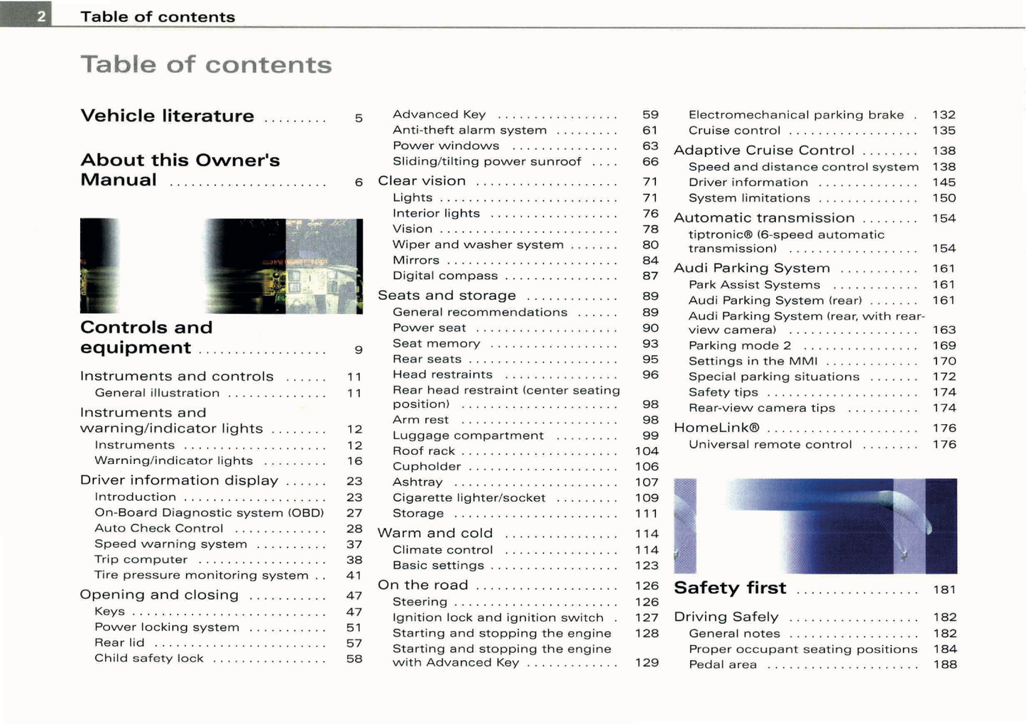 2007 Audi S6 Owner's Manual | English