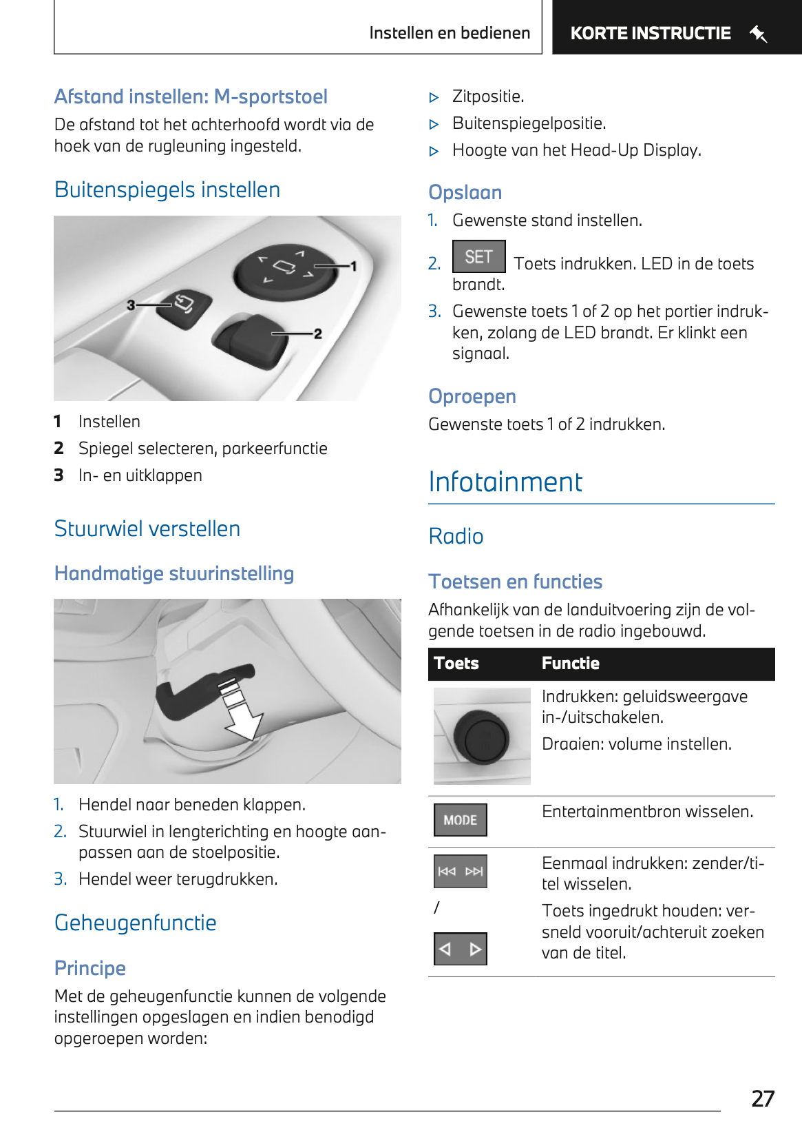 2023 BMW 1 Series Owner's Manual | Dutch