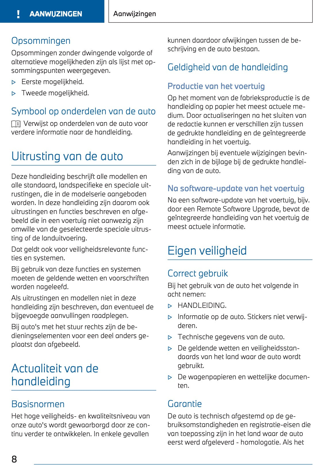 2024 BMW 1 Series Owner's Manual | Dutch