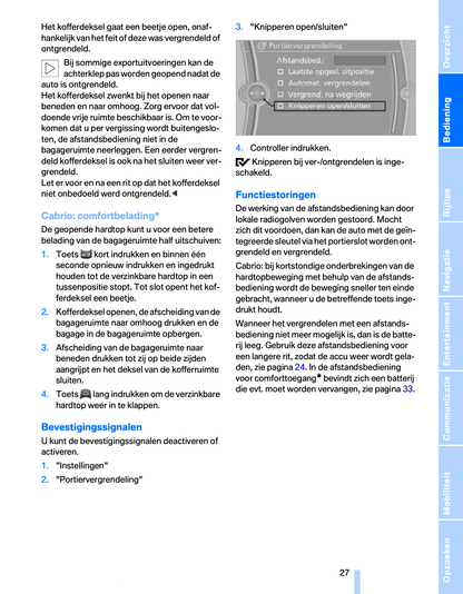 2009 BMW 3 Series Coupé/3 Series Cabrio Owner's Manual | Dutch