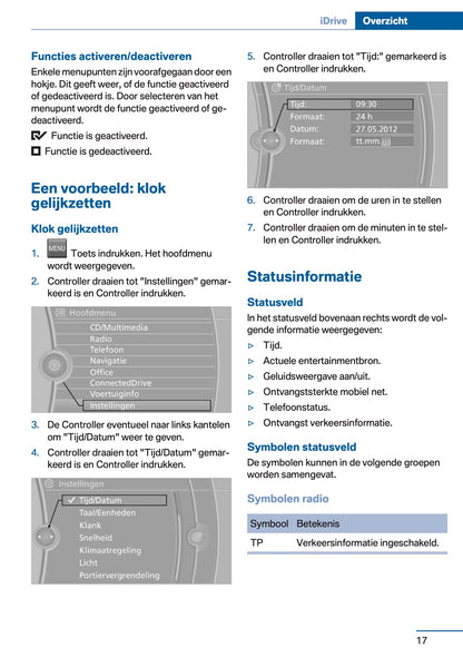 2012 BMW 5 Series Owner's Manual | Dutch
