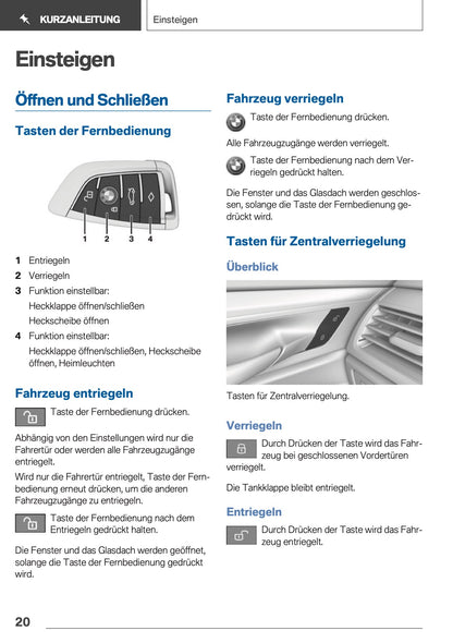 2019 BMW 5 Series Touring Bedienungsanleitung | Deutsch