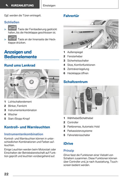 2019 BMW 5 Series Touring Bedienungsanleitung | Deutsch