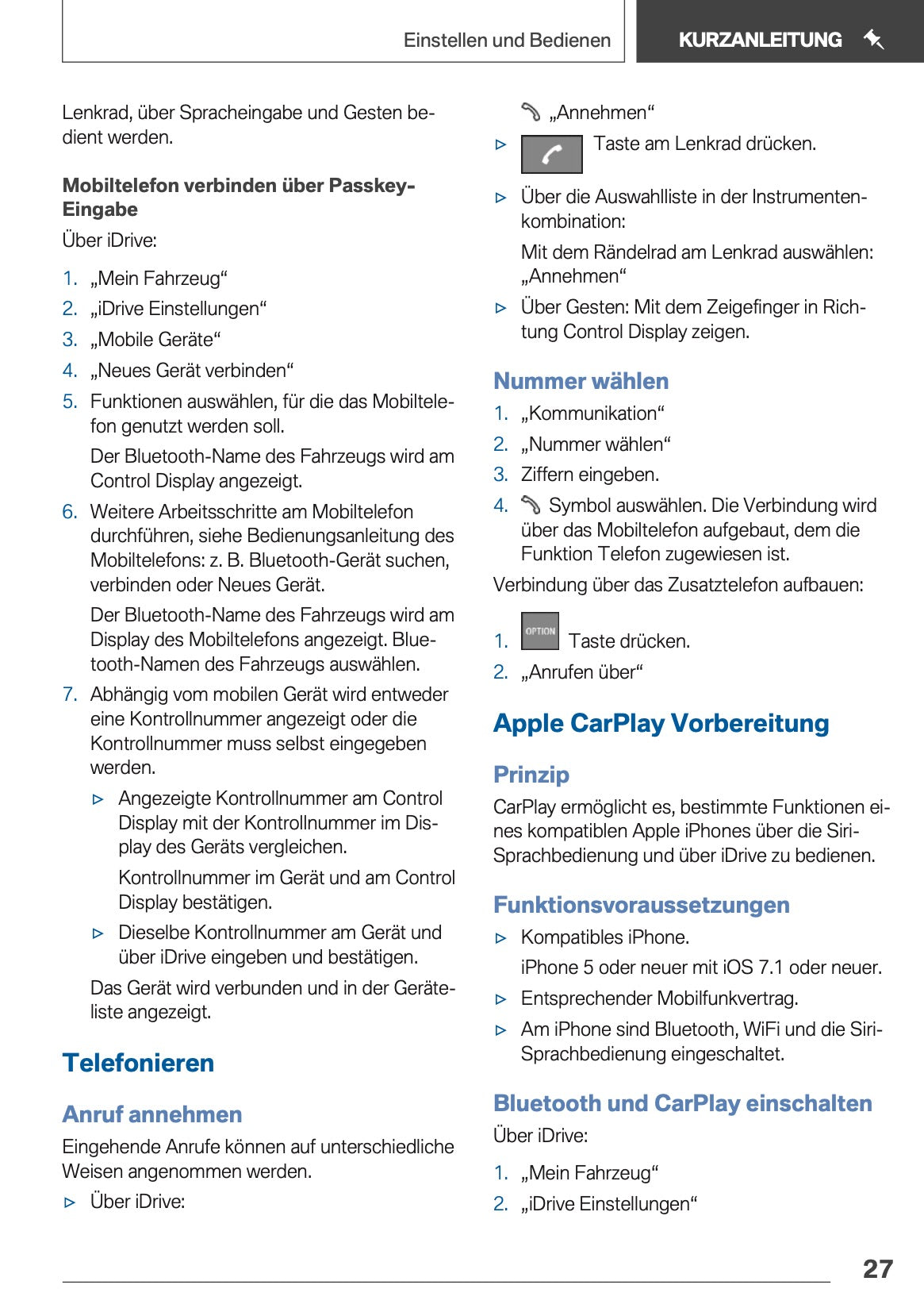 2019 BMW 5 Series Touring Bedienungsanleitung | Deutsch