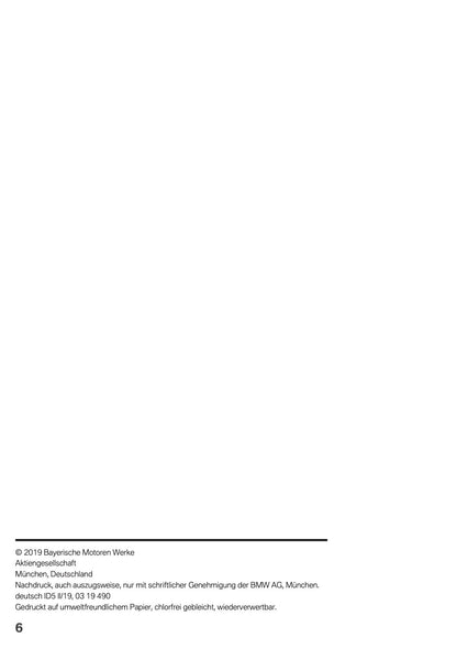 2019 BMW 5 Series Touring Bedienungsanleitung | Deutsch