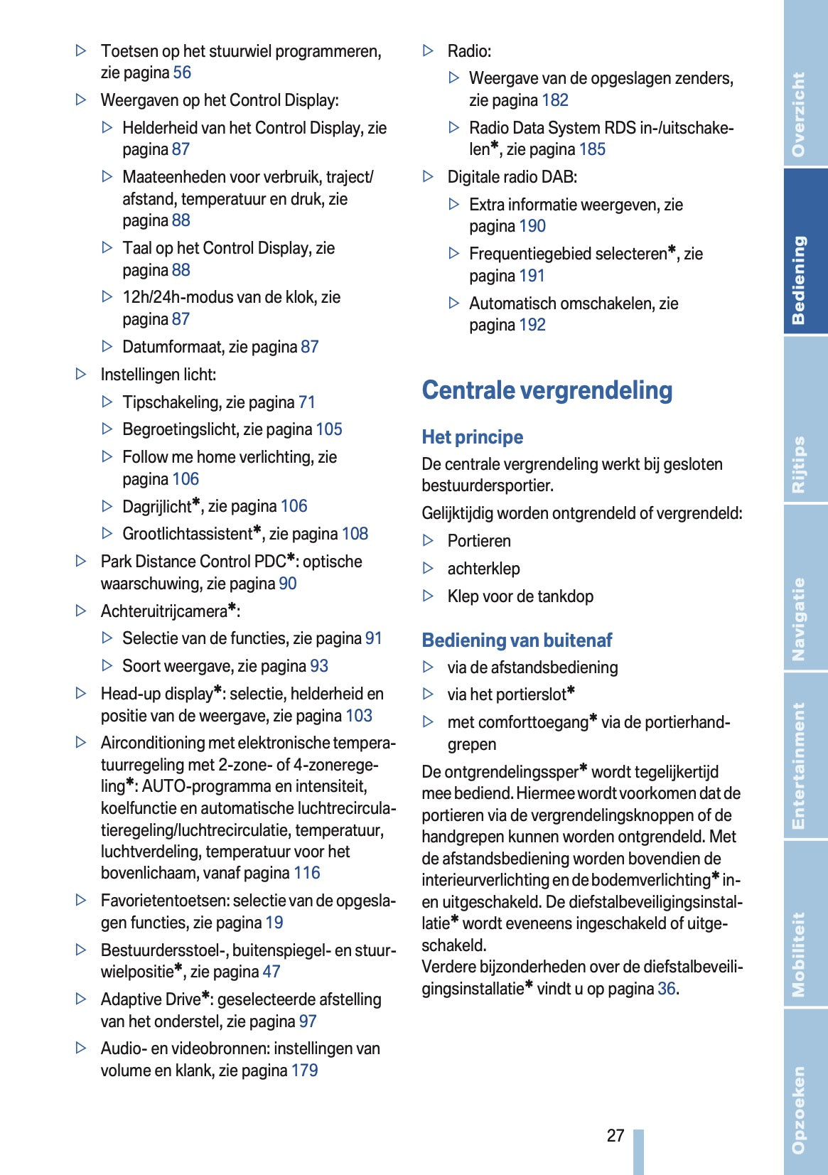 2009-2010 BMW X5 Owner's Manual | Dutch