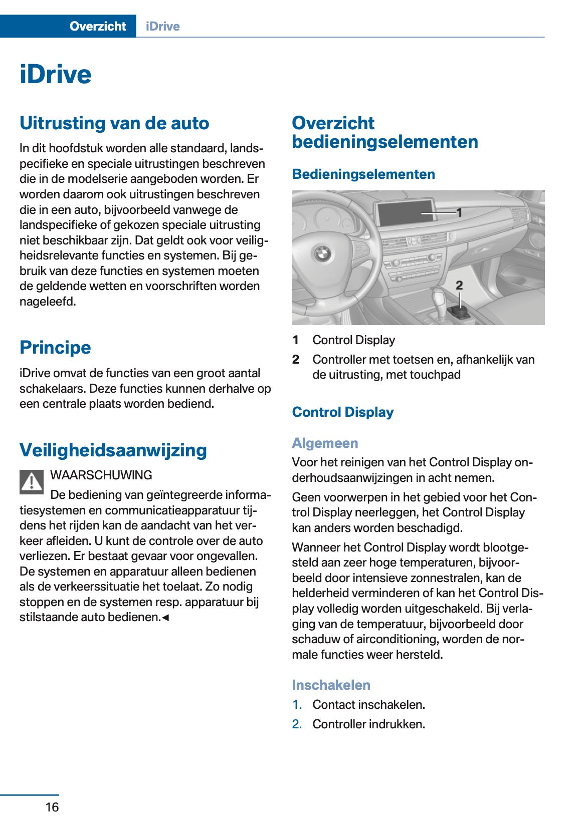 2017 BMW X5 Owner's Manual | Dutch