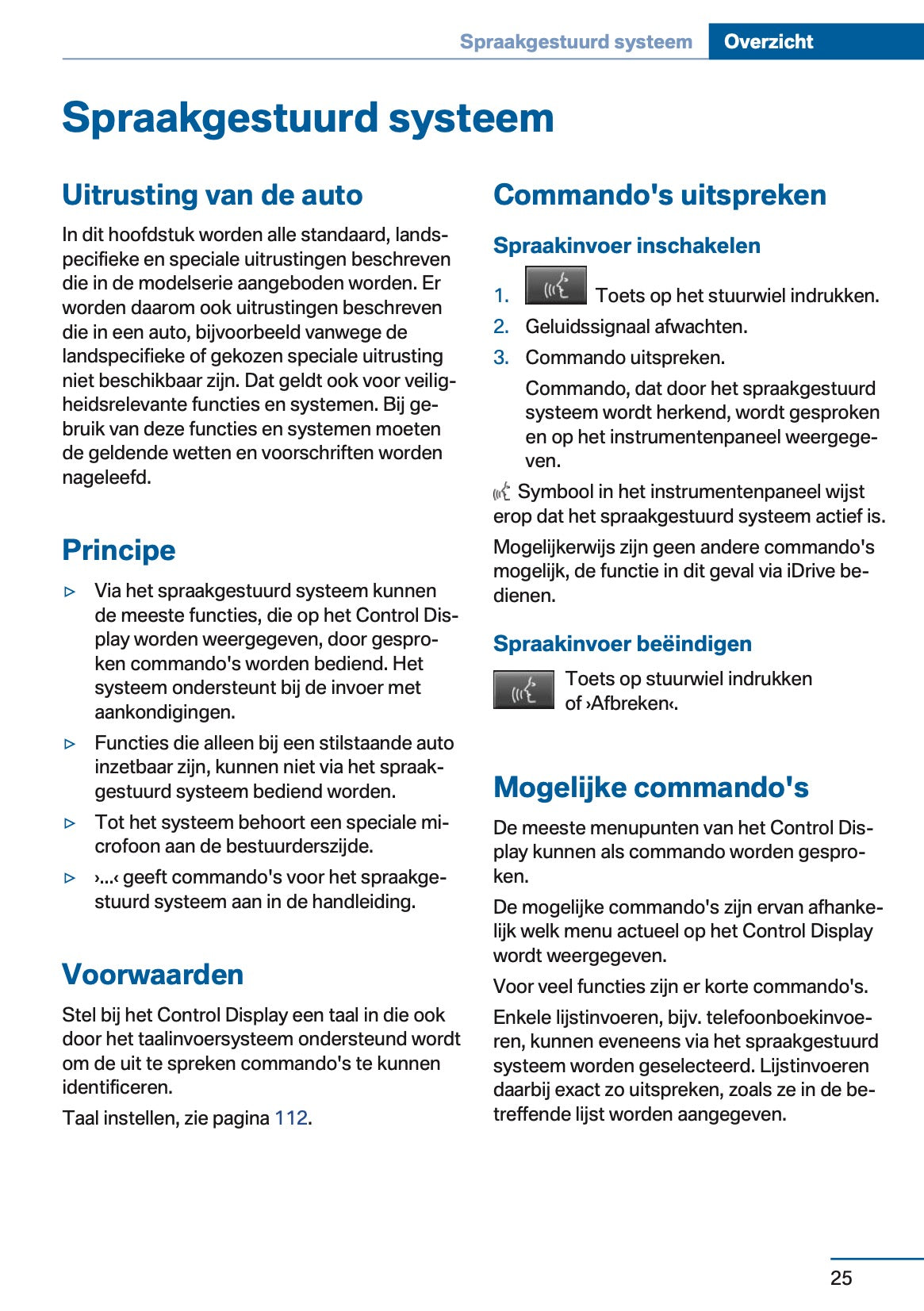2017 BMW X5 Owner's Manual | Dutch