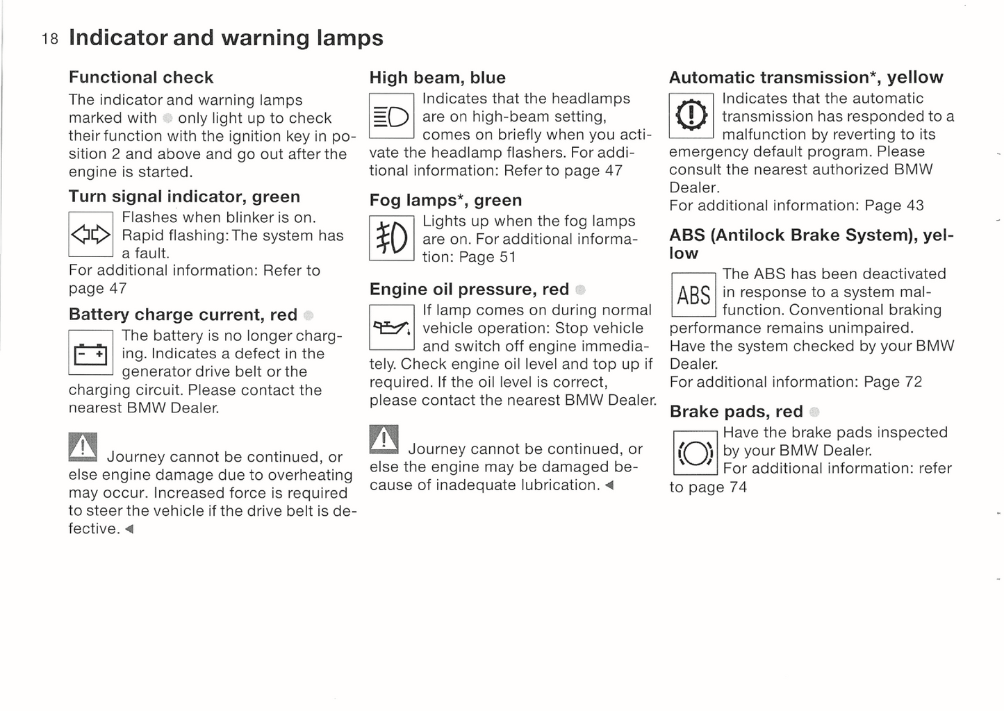 1996 BMW Z3 Owner's Manual | English