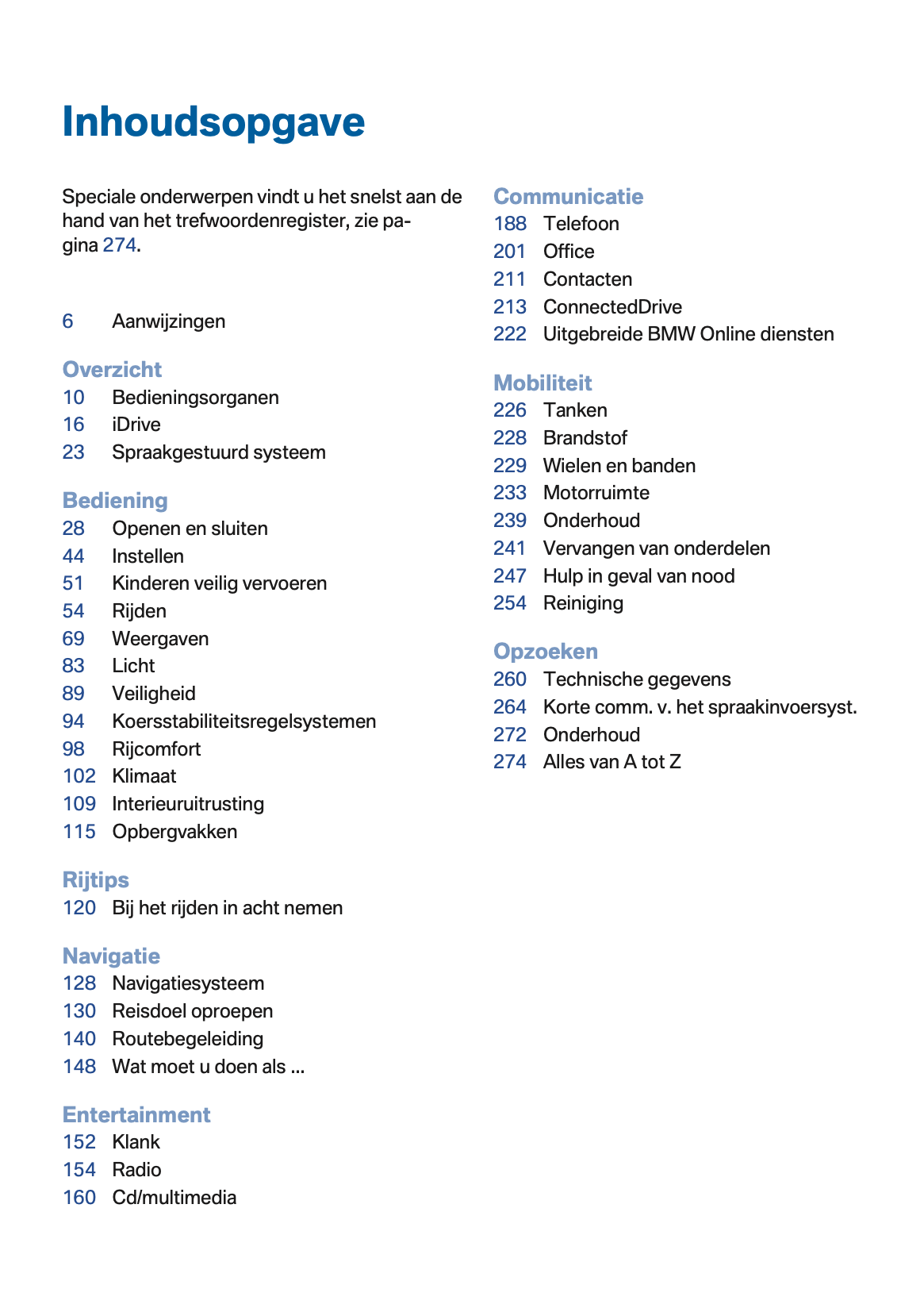 2012-2013 BMW Z4 Owner's Manual | Dutch