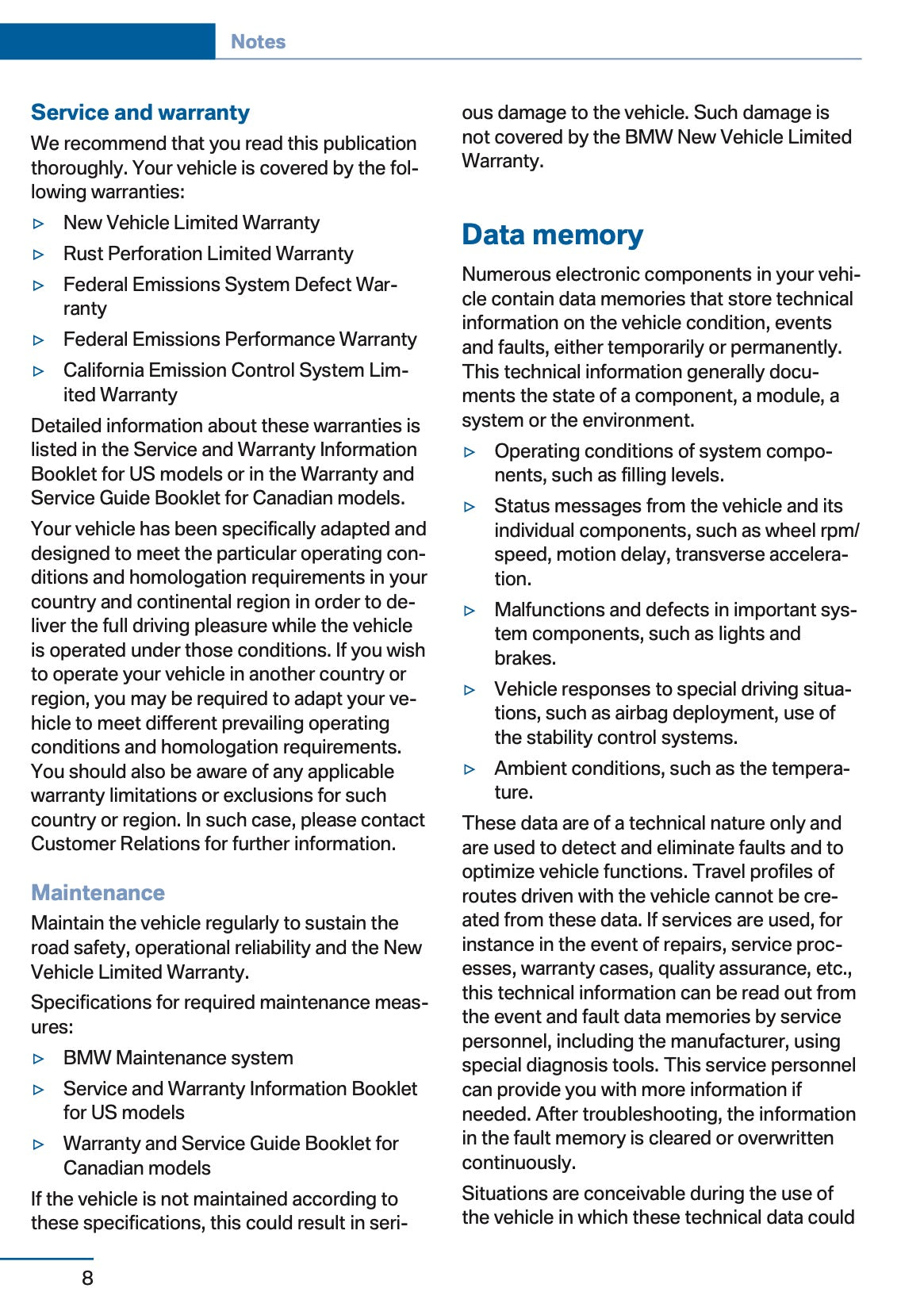 2016 BMW Z4 Owner's Manual | English US