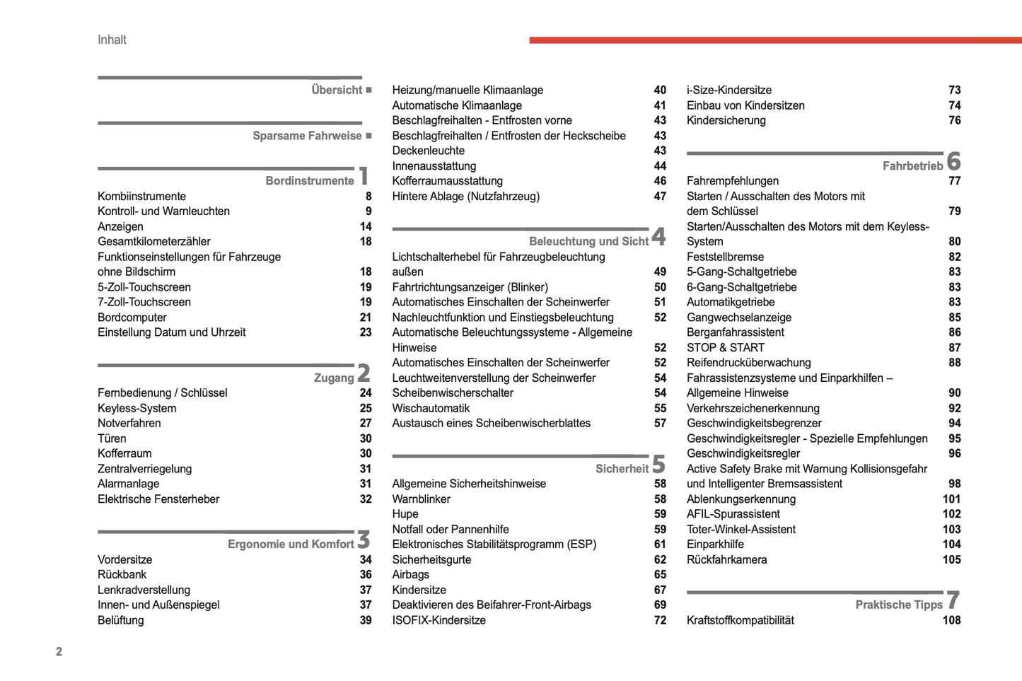 2022-2024 Citroën C3 Owner's Manual | German