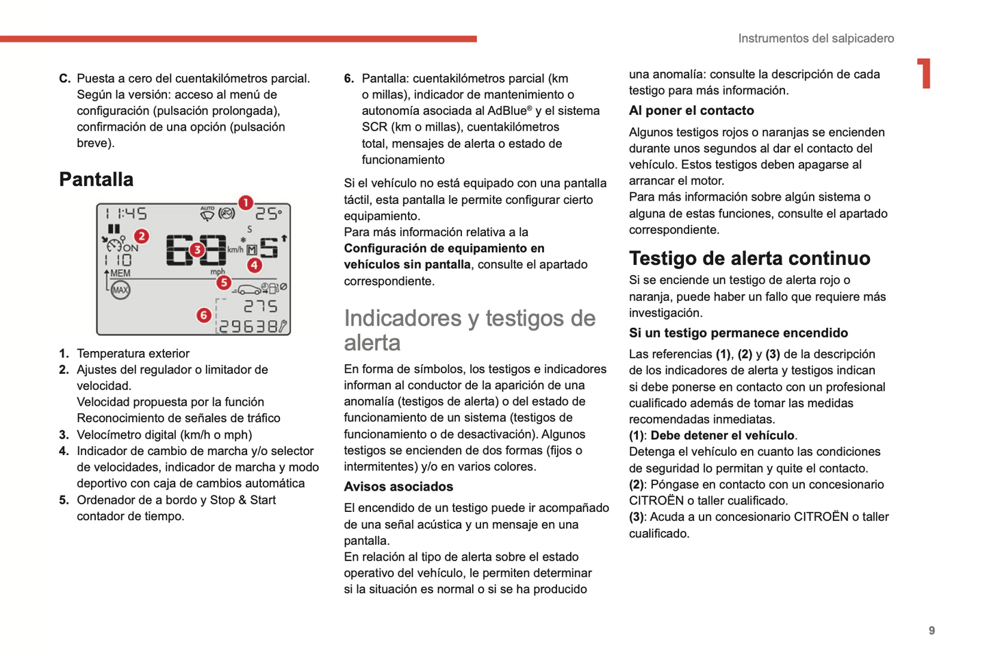 2022-2024 Citroen C3 Bedienungsanleitung | Spanisch