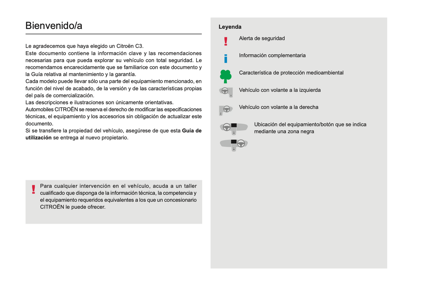 2022-2024 Citroen C3 Bedienungsanleitung | Spanisch