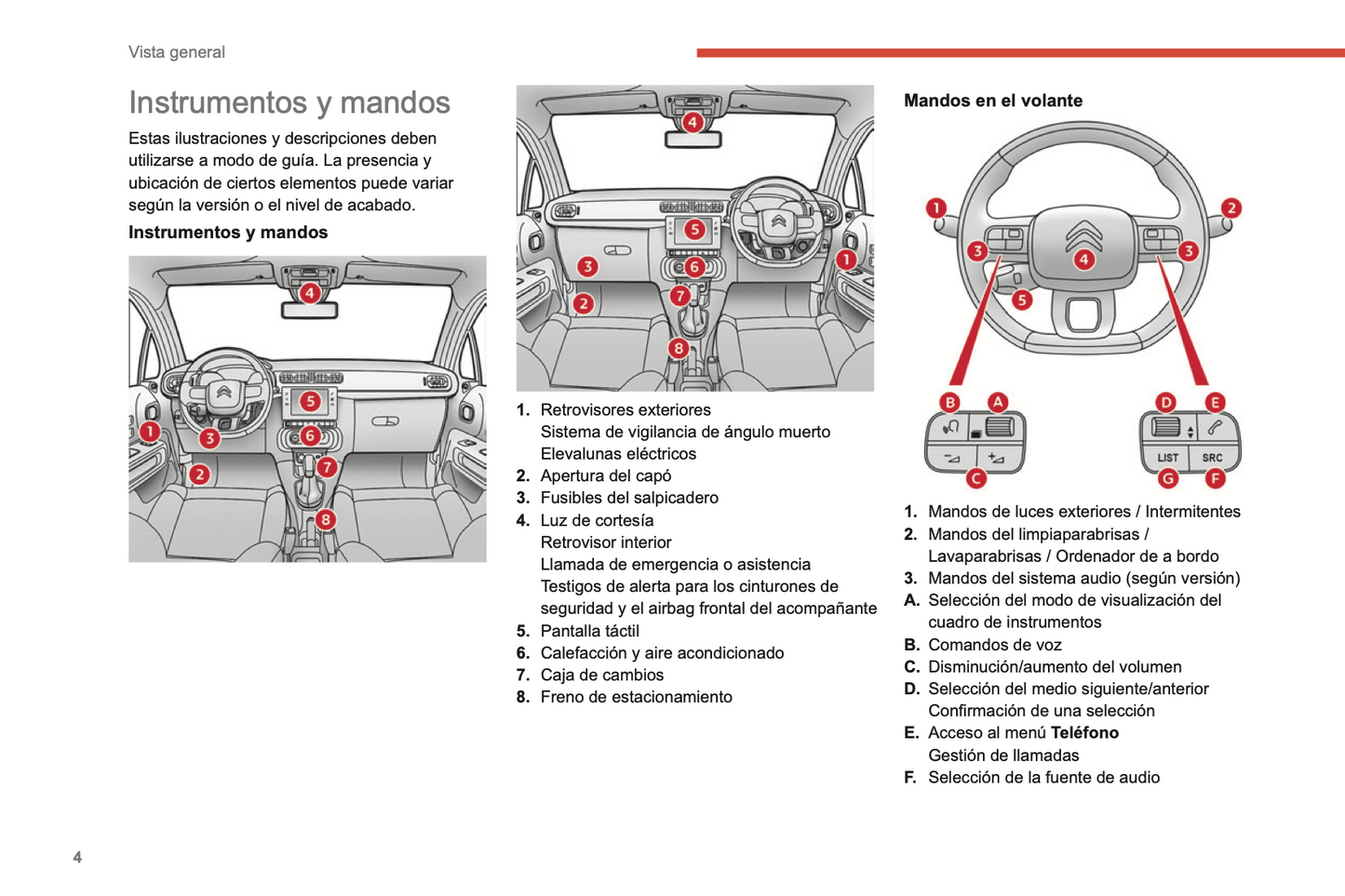 2022-2024 Citroen C3 Bedienungsanleitung | Spanisch