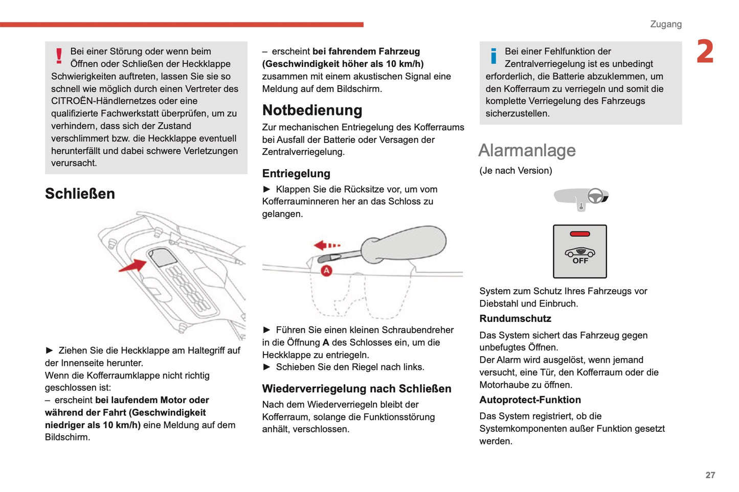 2019-2021 Citroën C4 Cactus Bedienungsanleitung | Deutsch