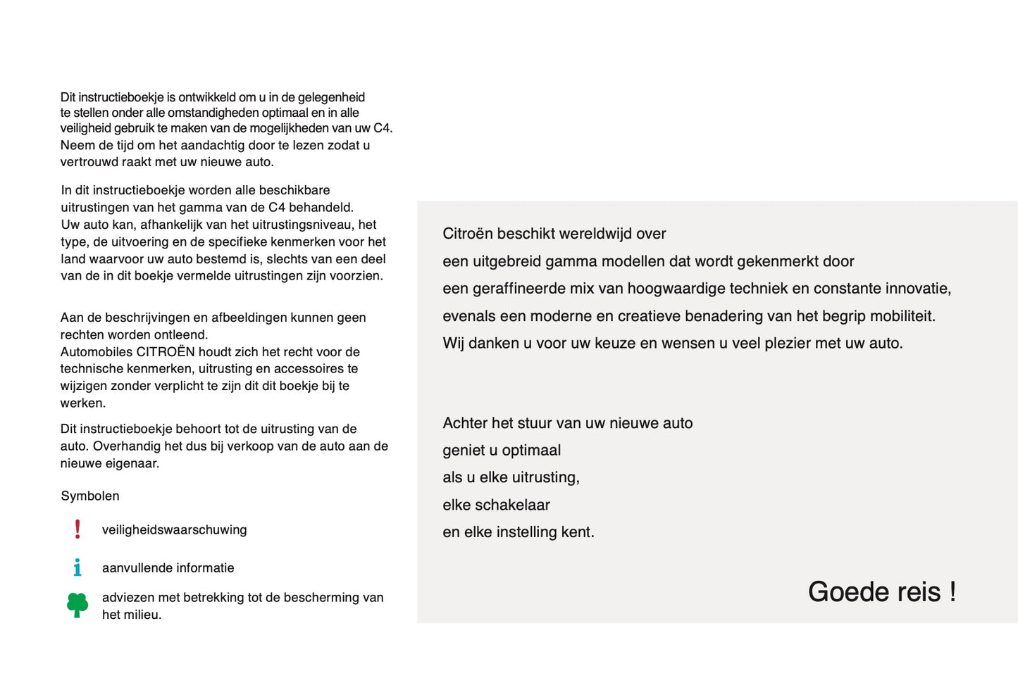 2014-2015 Citroën C4 Owner's Manual | Dutch