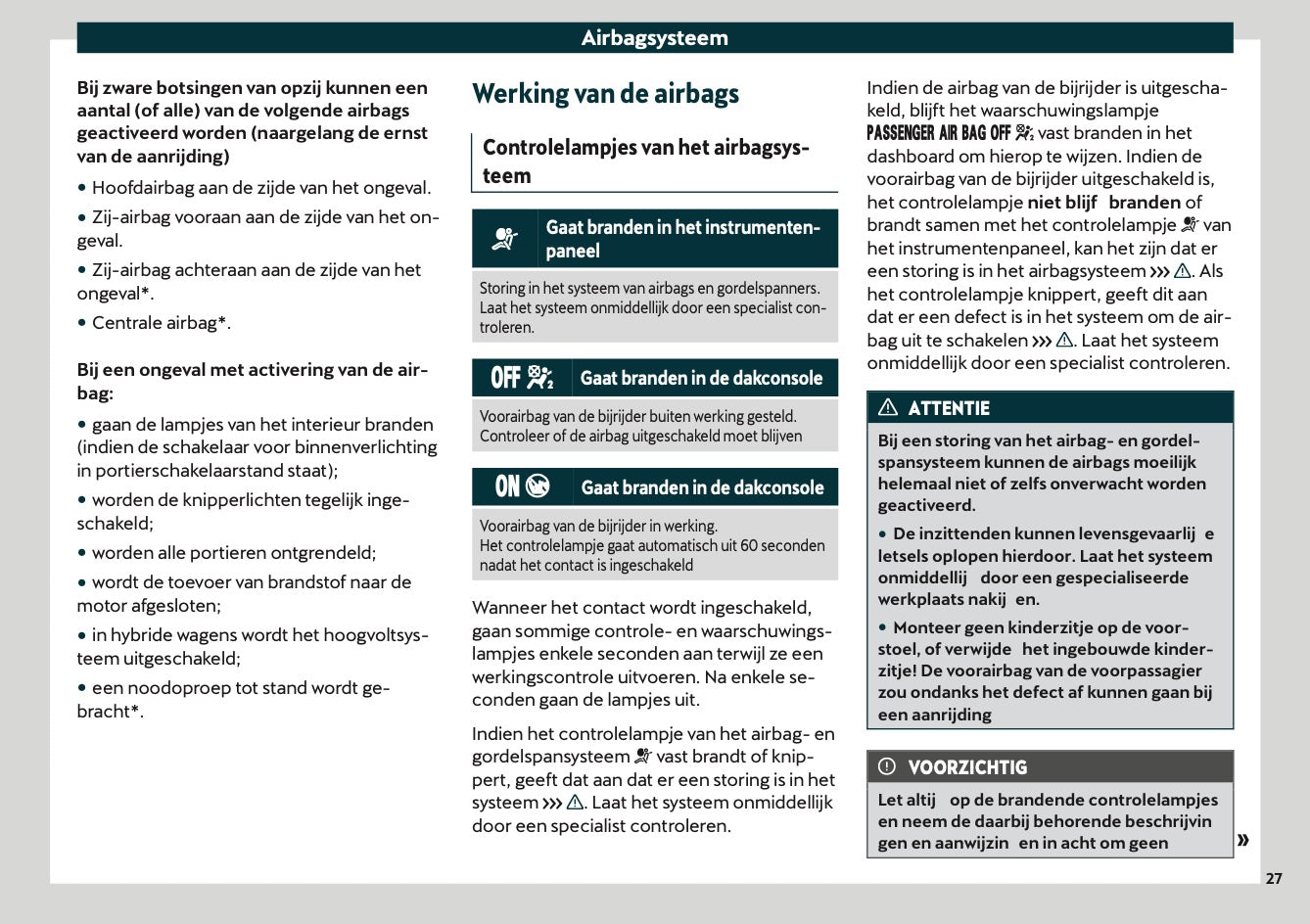 2020-2021 Cupra Formentor Owner's Manual | Dutch