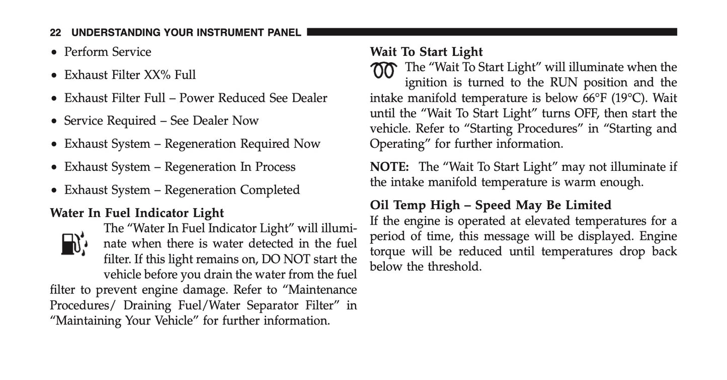 2010 Dodge Ram Truck Diesel Supplement Manual | English