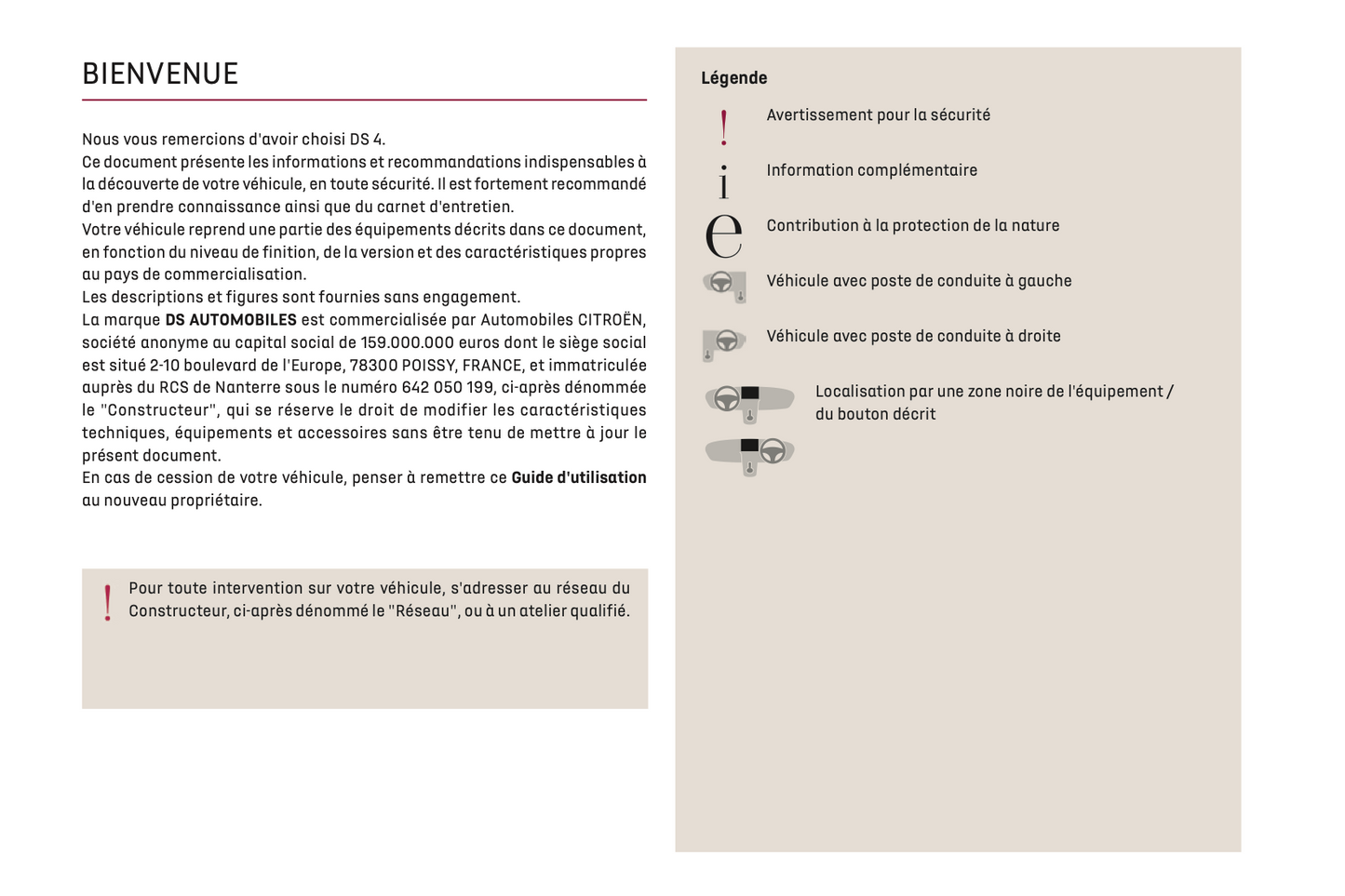 2023-2024 DS Automobiles DS 4 Owner's Manual | French