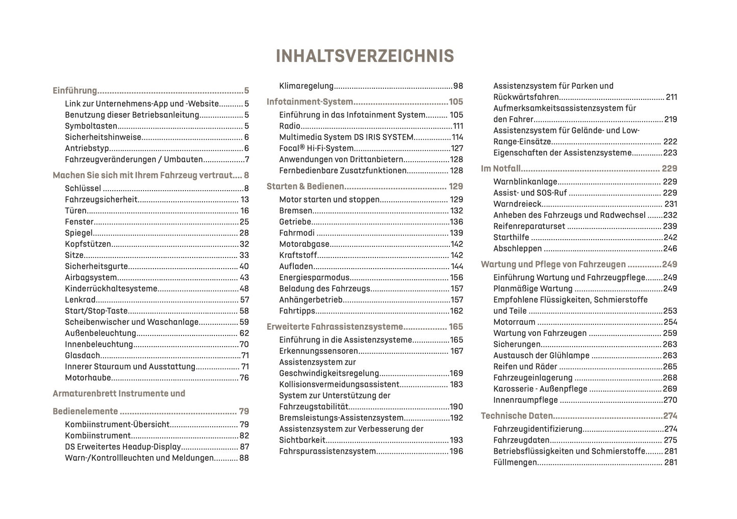 2026 DS Automobiles N7 Owner's Manual | German