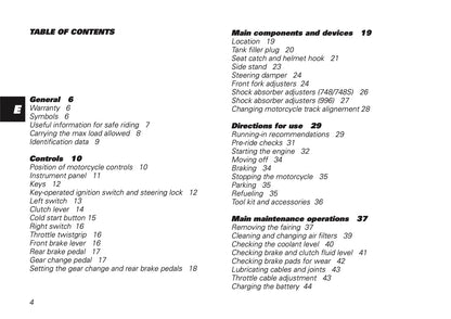 2001 Ducati 748/996 Owner's Manual | English US