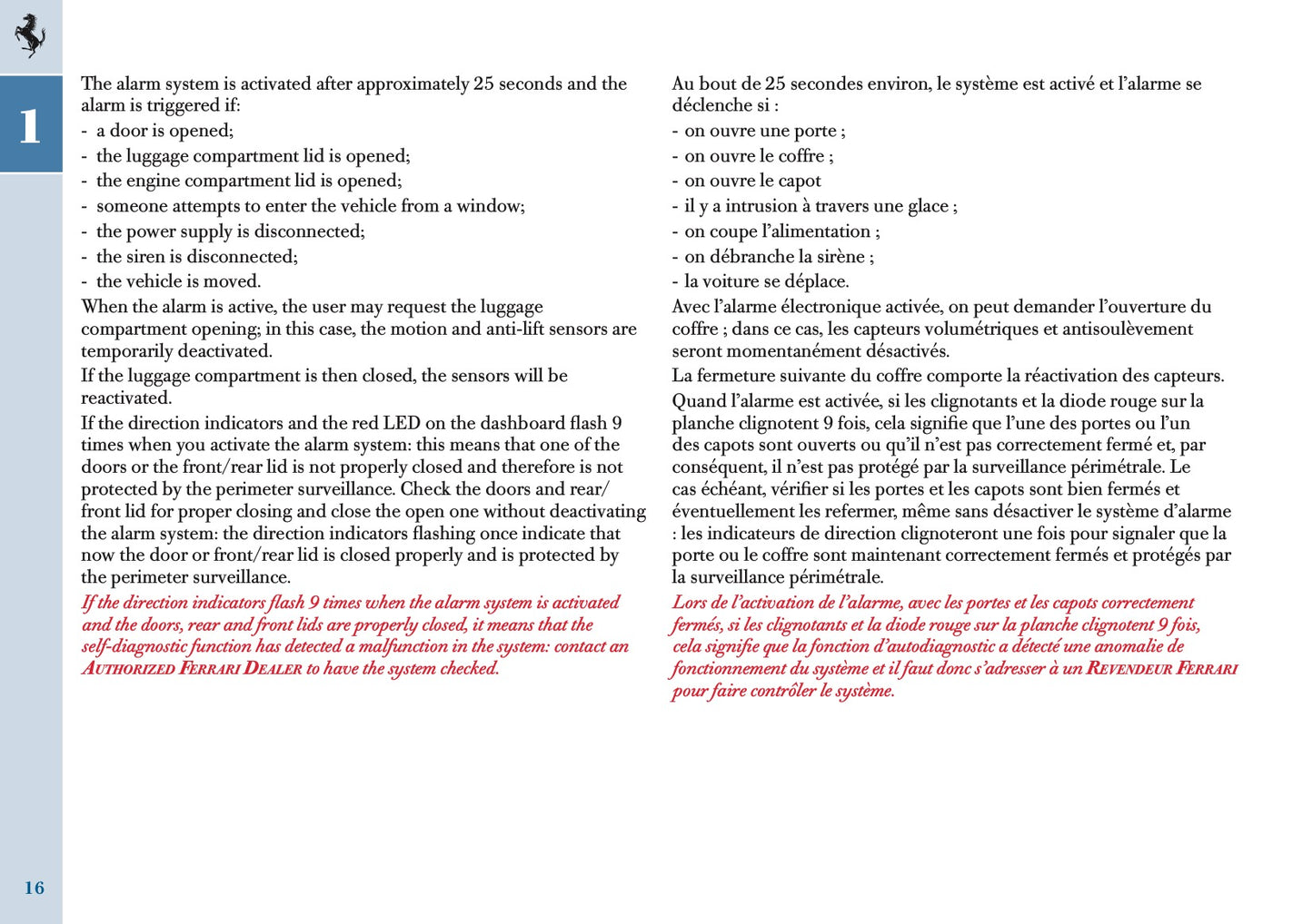 2005 Ferrari 612 Scaglietti Owner's Manual | English US