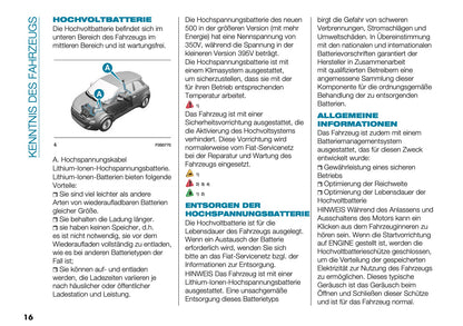 2025 Fiat 500e Bedienungsanleitung | Deutsch
