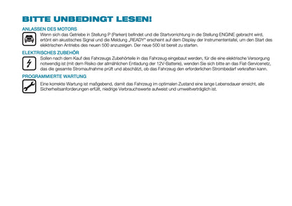 2025 Fiat 500e Bedienungsanleitung | Deutsch