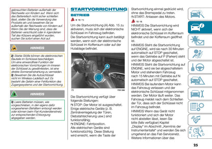 2025 Fiat 500e Bedienungsanleitung | Deutsch