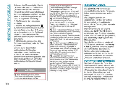 2025 Fiat 500e Bedienungsanleitung | Deutsch