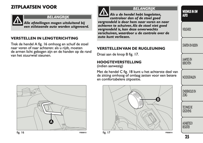 2011 Fiat 500 Owner's Manual | Dutch