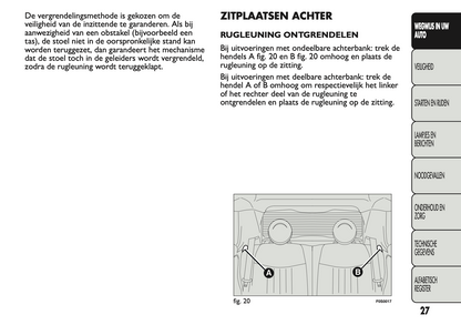 2011 Fiat 500 Owner's Manual | Dutch