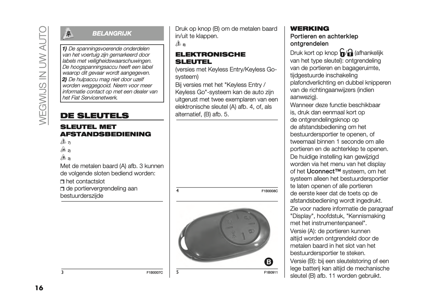 2022-2024 Fiat 500X Owner's Manual | Dutch